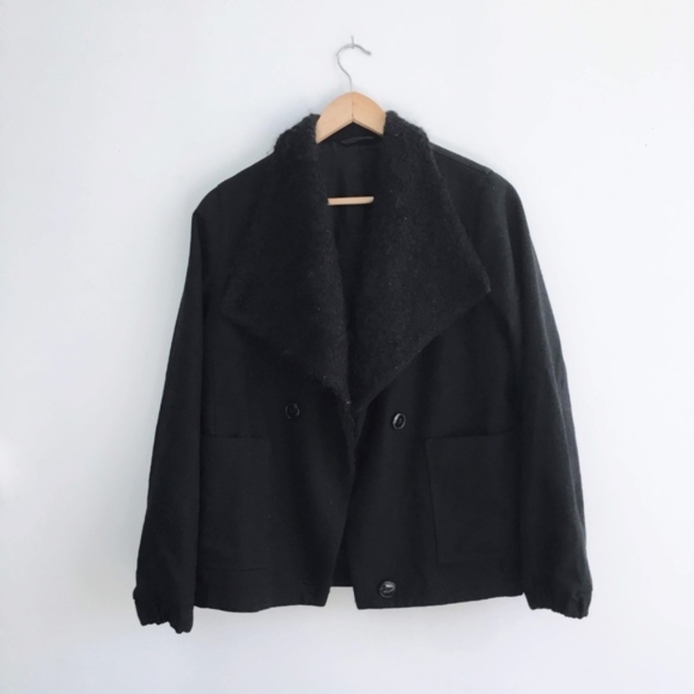 Filippa K Wool Boucle collar Bomber - size Small